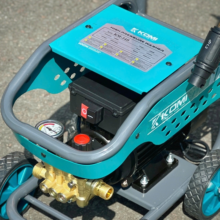 Máy rửa xe áp cao 3200W Komi KM-34S ( xe đẩy )