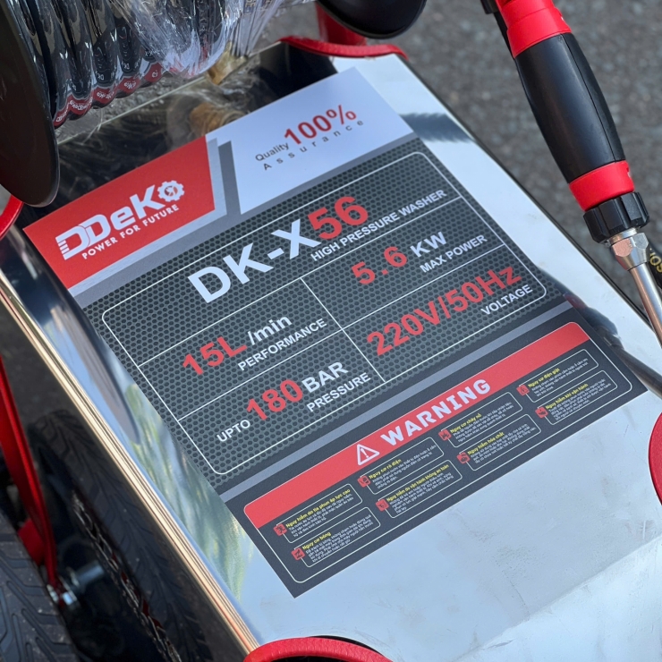 Máy xịt rửa công nghiệp 5.6Kw DDeko DK-X56 ( rulo xe đẩy )