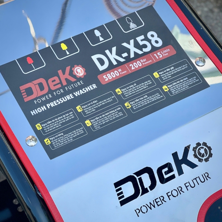 Máy xịt rửa xe công nghiệp 5.8Kw DDeko DK-X58 ( 1 pha )