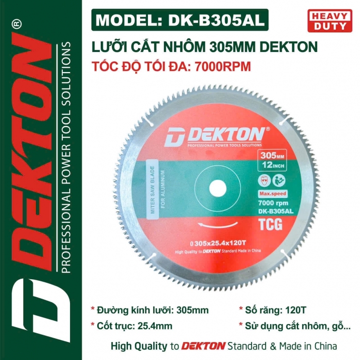 Lưỡi cắt nhôm 305mm Dekton DK-B305AL