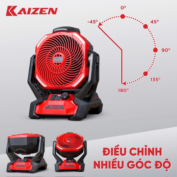 Quạt công trình Pin và điện Kaizen KZ-CF330 