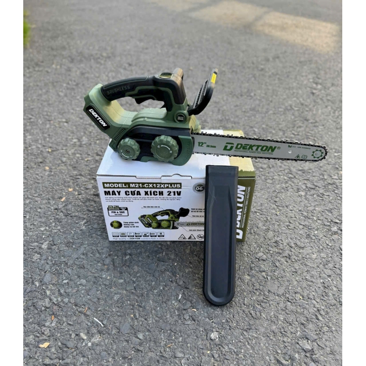 Cưa xích 12inch Pin 21V Dekton M21-CX12XPLUS ( chưa Pin & Sạc )