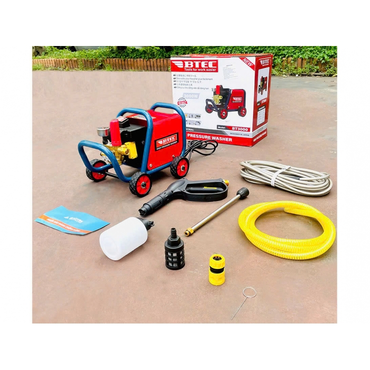 Máy rửa xe 3000W Btec BT3000 chỉnh áp