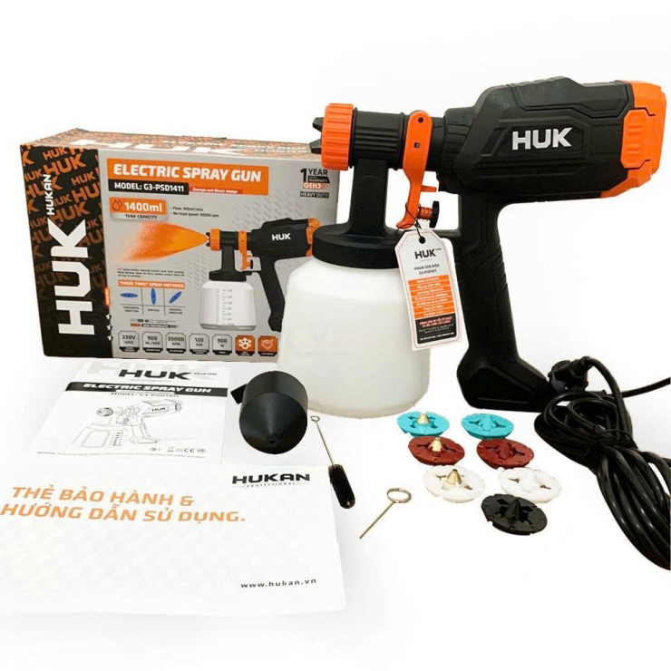 Phun sơn điện 900W Hukan G3-PSD1411