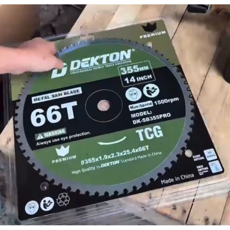 Lưỡi cắt sắt hợp kim 355mm Dekton DK-SB355PRO ( 355*66T*25.4*2.3mm )