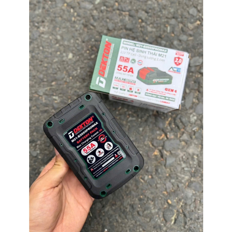 Pin Dekton 2.0Ah M21-B2500PROMAX ( 5cell dòng xả cao 55A )
