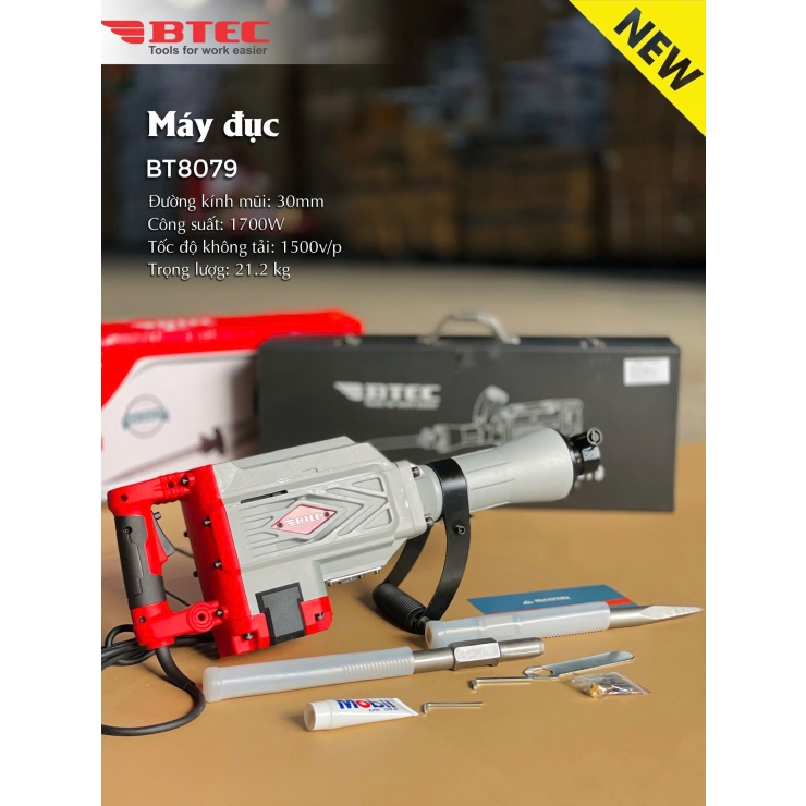 Đục bê tông 30mm Btec 8079A Hammer