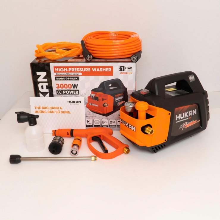 Máy xịt rửa xe 3000W Hukan G2-R8LUX