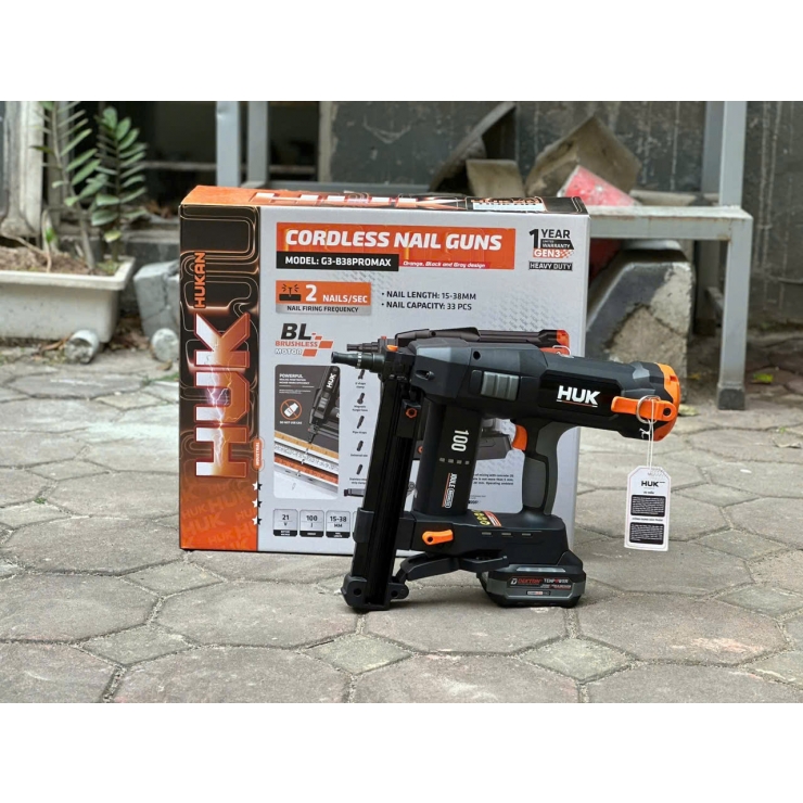 Máy bắn đinh dùng Pin Hukan G3-B38PROMAX Brushless ( chưa Pin & Sạc )